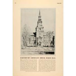   Baker Hall Frederick Polley   Original Color Print