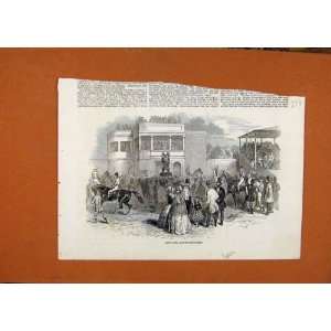  Ascot Races Stewards Stand C1847 Old Print London News