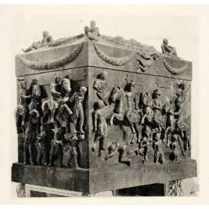  1893 Heliogravure Saint Helena Sarcophagus Porphyry Relief 