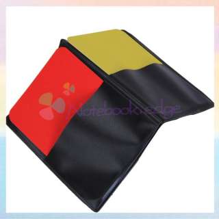   Referee Wallet Purse with Red Yellow Card +Pencil Score Record Paper