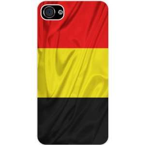 : Rikki KnightTM Belgium Flag White Hard Case Cover for Apple iPhone 
