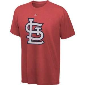St. Louis Cardinals Heathered Red Majestic Two Bagger T Shirt
