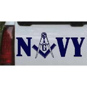 Navy 54in X 20.9in    Masonic Freemason Navy Military Car Window Wall 