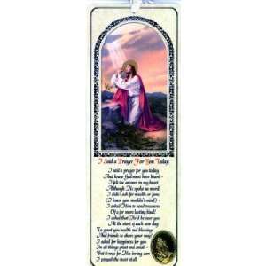  Jesus Praying Bookmark   CDM BK 038