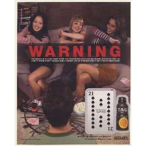   Body Spray Strip Blackjack Warning Print Ad (53058)