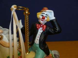 Clown Carousel Music Box  