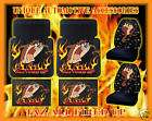 6PC TAZ ALL FIRED UP Floor Mats Seat Covers NEW