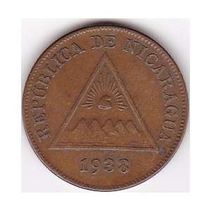  1938 Nicaragua 1 Centavo De Cordoba 