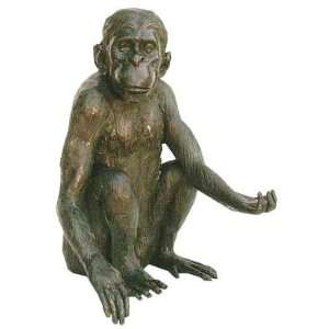  Metropolitan Galleries SRB992437 Sitting Monkey Bronze: Home & Kitchen