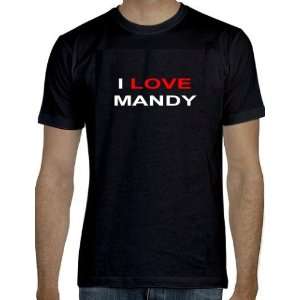  Mandy Tshirt I Love Mandy Black Tshirt SIZE: ADULT LARGE 
