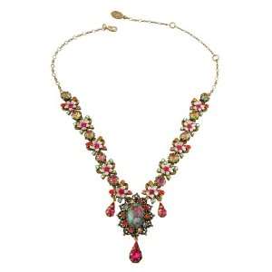  Negrin Necklace Ornate with Roses Cameo with Decorative Bow Ties 
