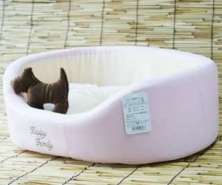Pet Dog Cat Soft Bed House +dog toy Brown/Pink S,M,L  