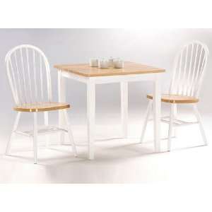 Windsor Spindle Dining Chair   White/Natural (White/Natural) (37.5H x 