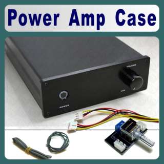Black Aluminium Chassis DIY Audio Power Amplifier Enclosure Metal Case 