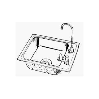  Lustertone Single Bowl Classroom Commercial Sink With 2 