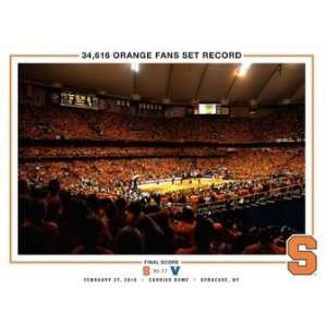  34,616 Syracuse Fans Set NCAA Record 9x12 Unframed Photo 