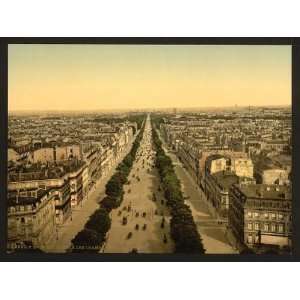  Photochrom Reprint of Champs Elysees, an avenue, Paris 