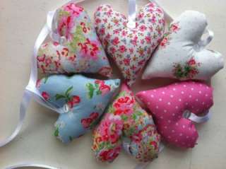   heart is made using cath kidston fabrics then finished off with ribbon