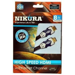  Nikura High Speed HDMI With Ethernet Channel 8 Foot Electronics