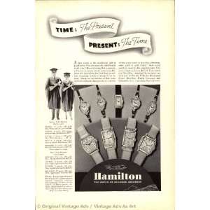 1937 Hamilton Time the present Present the time Vintage Ad  