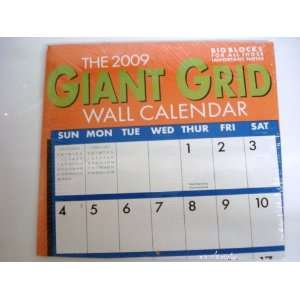  Giant Grid 2009 16 Month Wall Calendar: Office Products