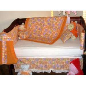  Orange Big Teddy 9 piece crib bedding set: Everything Else