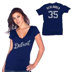   Name & Number Deep V Neck Tee by Majestic Threads