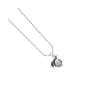  Penguin with Scarf Snake Chain Charm Necklace [Jewelry 