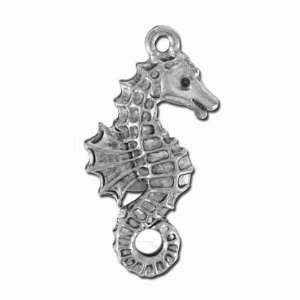    23mm Antique Silver Sea Horse Pewter Charn: Arts, Crafts & Sewing