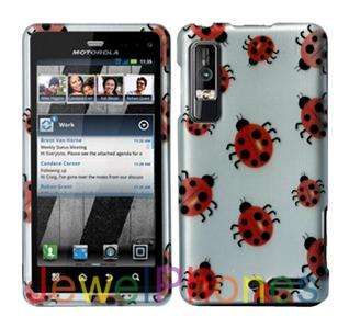   Droid 3 Ladybugs Design Rubberized Hard Cell Phone Cases Covers  