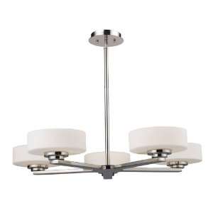  SOUSA 5 LIGHT CHANDELIER IN POLISHED NICKEL W31 H4 