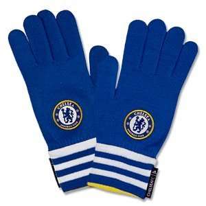  11 12 Chelsea 3 Stripe Gloves   Royal