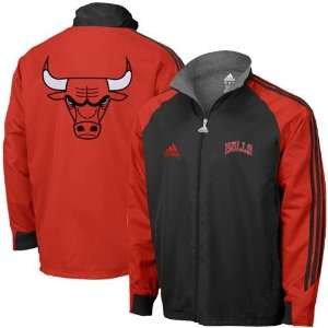  adidas Chicago Bulls Black Red Midweight Full Zip Jacket 