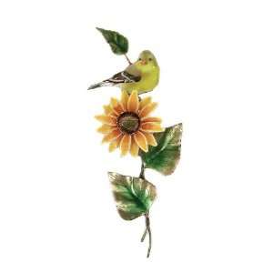  Bovano Enamel Wall Art Home Decor Goldfinch with Sunflower 