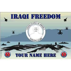  National Guard Iraqi Freedom Desk Flag 