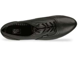 VANS SOPHIE WOMEN ALL BLACK SHOES SADDLE FLAT LEATHER NEW ALL SIZES 