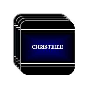  Personal Name Gift   CHRISTELLE Set of 4 Mini Mousepad 
