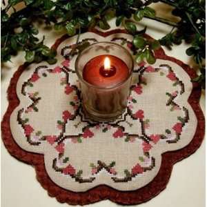   Little Candle Mats Wild Hearts   Cross Stitch Pattern Arts, Crafts