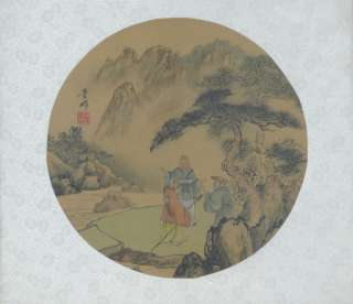 Elegant Chinese Water Color Silk Painting w273  