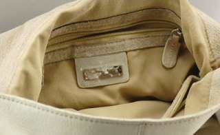 Alfani White Leather Handbag Purse Shoulder Bag Used  