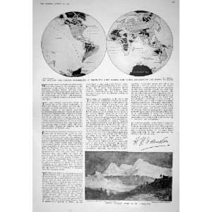  1925 MOUNT EVEREST WORLD HEMISPHERES EXPLORATION WOOD 