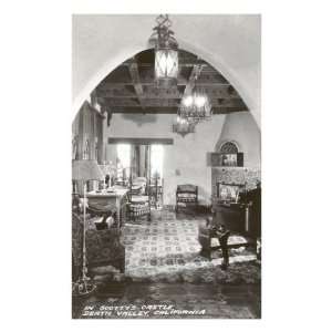  Interior of Scottys Castle, Death Valley Premium Poster 