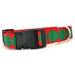  Small Red & Green Christmas Holiday Dot Dog Collar: 1 