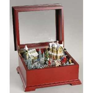  Roman Christmas Scene Music Box With Box, Collectible 