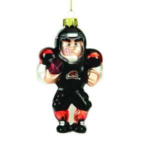  Oregon State Glass Football Player Ornament (Set of 3 