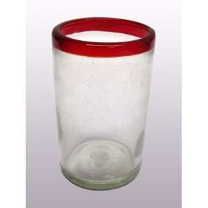  Ruby Red Rim drinking glasses (set of 6)    