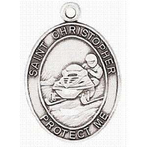 Mens Snowmobiling Medal   Sterling Silver with 24 Inch 