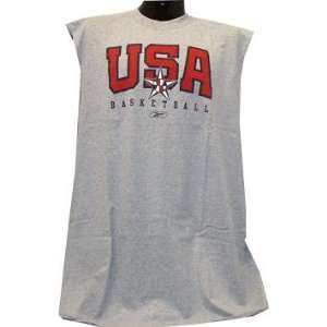  Carmelo Anthony Practice Used Gray USA T Shirt   Mens NBA 