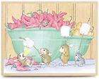 HOUSE MOUSE RUBBER STAMPS ALL FIRED UP MICE HOT PEPPERS STAMP