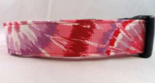 Awesome Hot Pink and Purple Tie Dye Dog Collar  